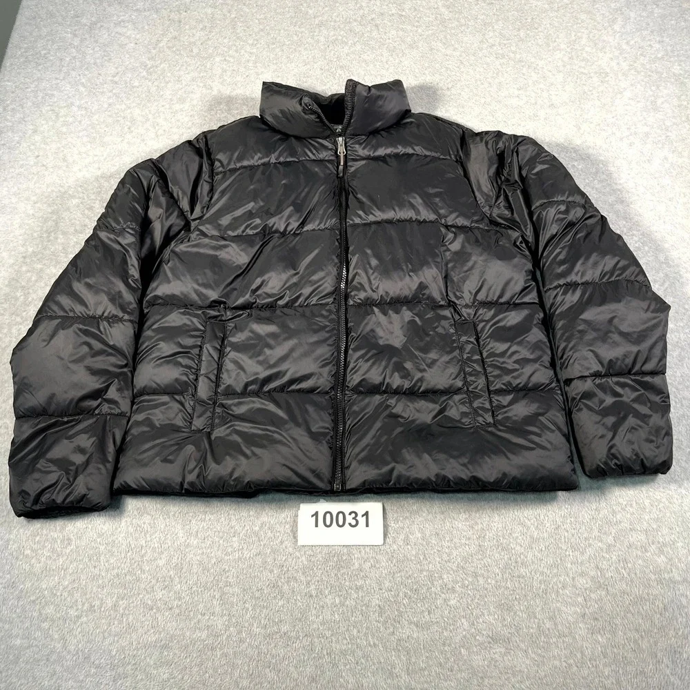 32 Degree Puffer Jacket Men's Large Black Pockets Insulated Waterproof Full Zip